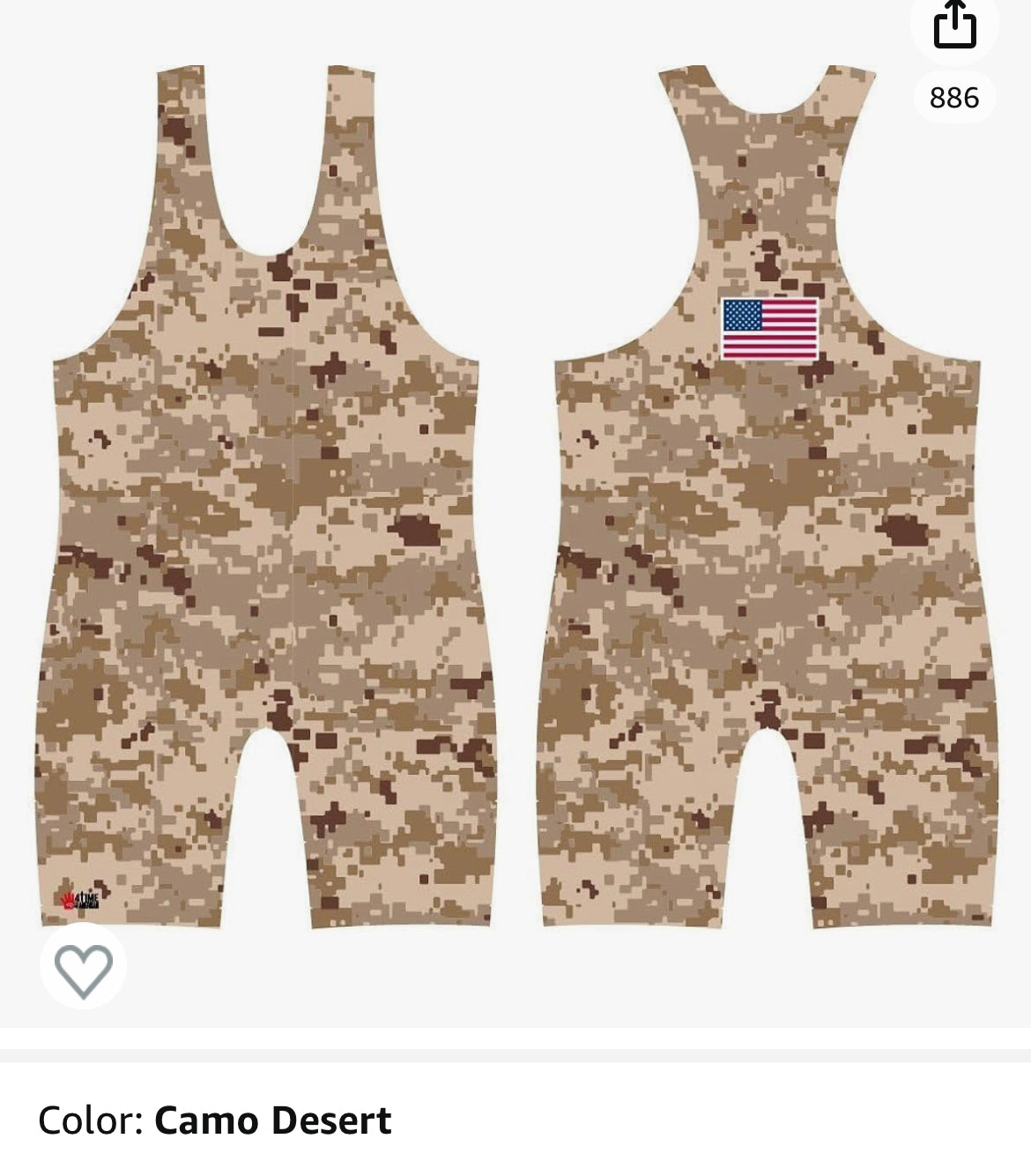 Camo wrestling store singlet