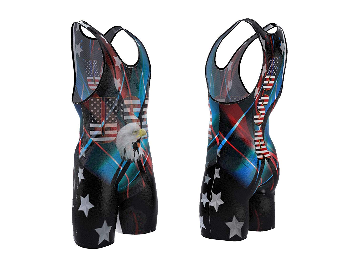 USA Black Wrestling Singlet