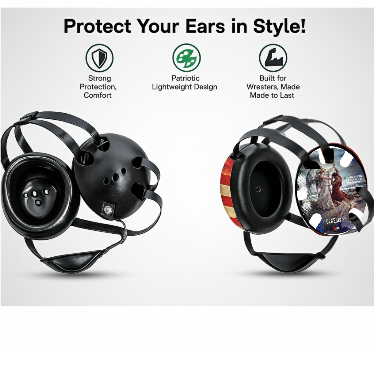 Jacob Wrestled God: Wrestling Headgear Decals with Headgear, Wraps by 4Time All American