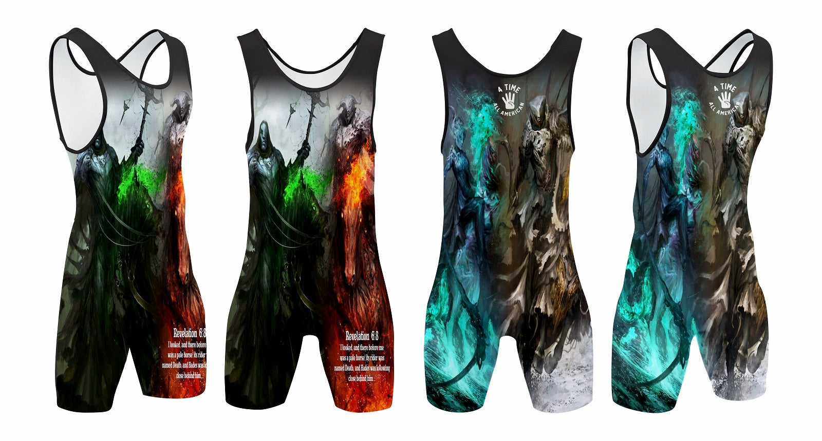 4 Horseman Wrestling Singlet