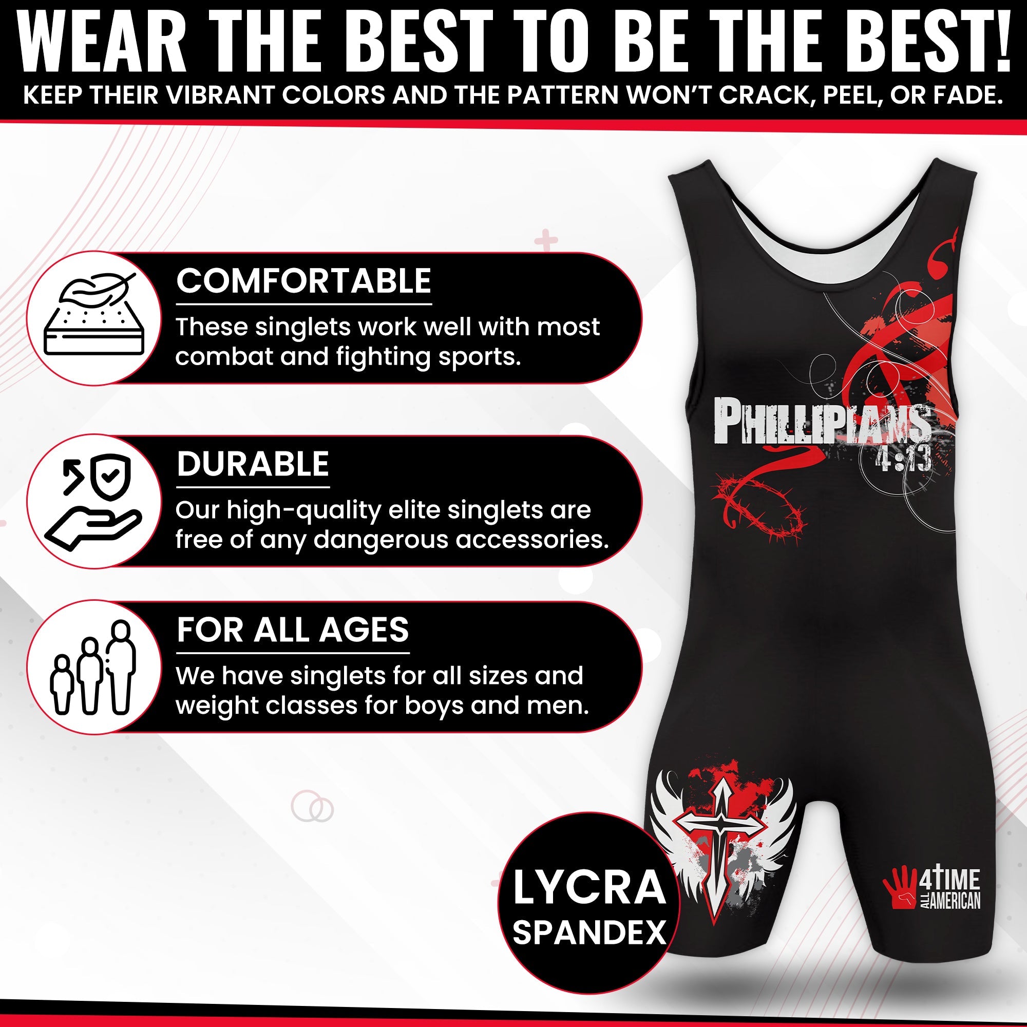 Red Wrestling Singlet