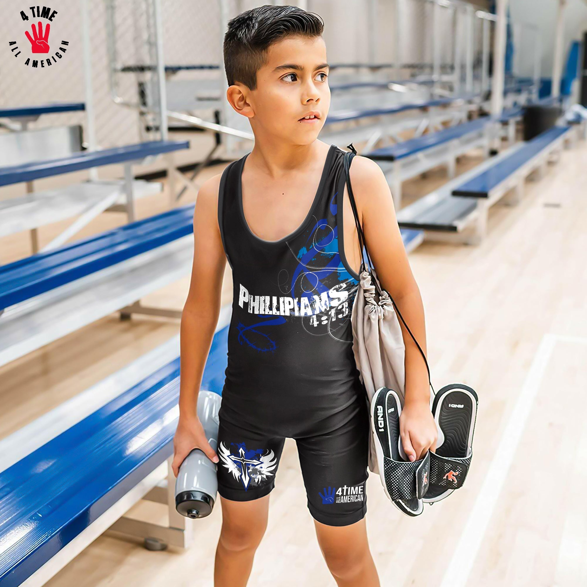 Blue Wrestling Singlet