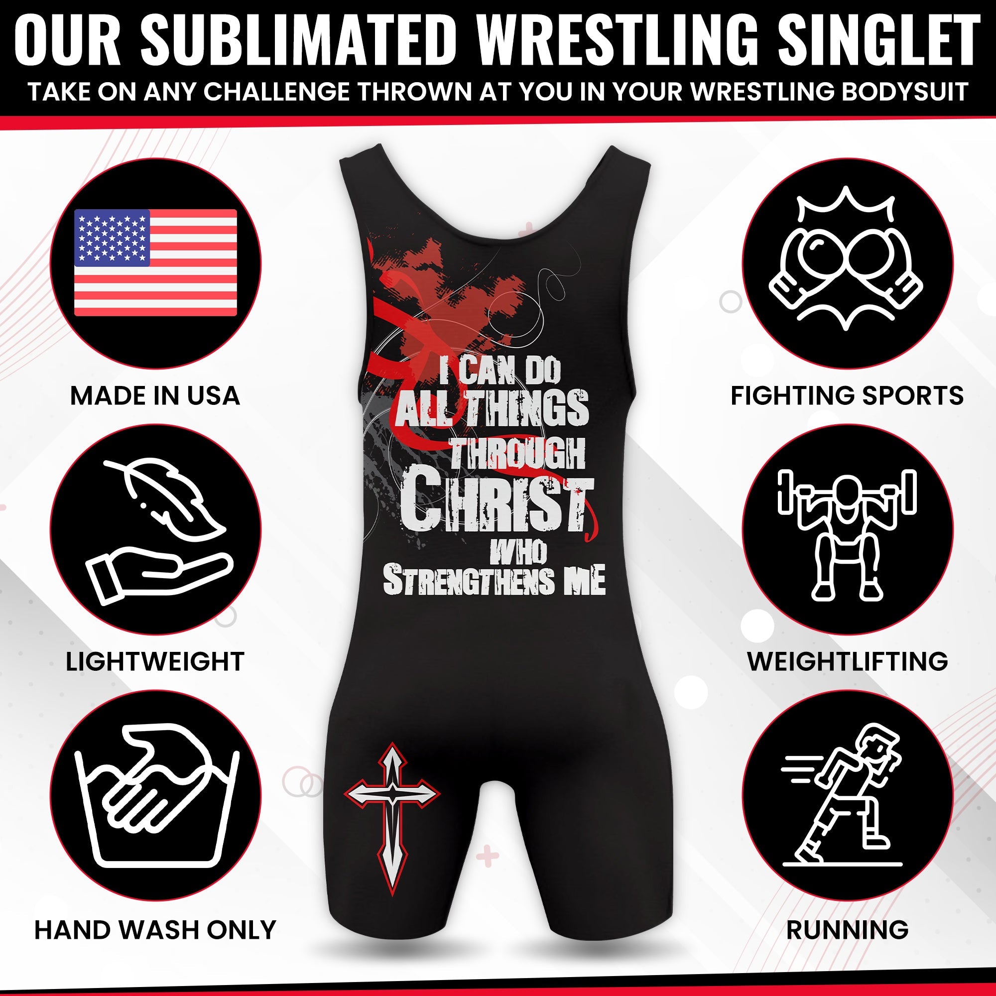 Red Wrestling Singlet