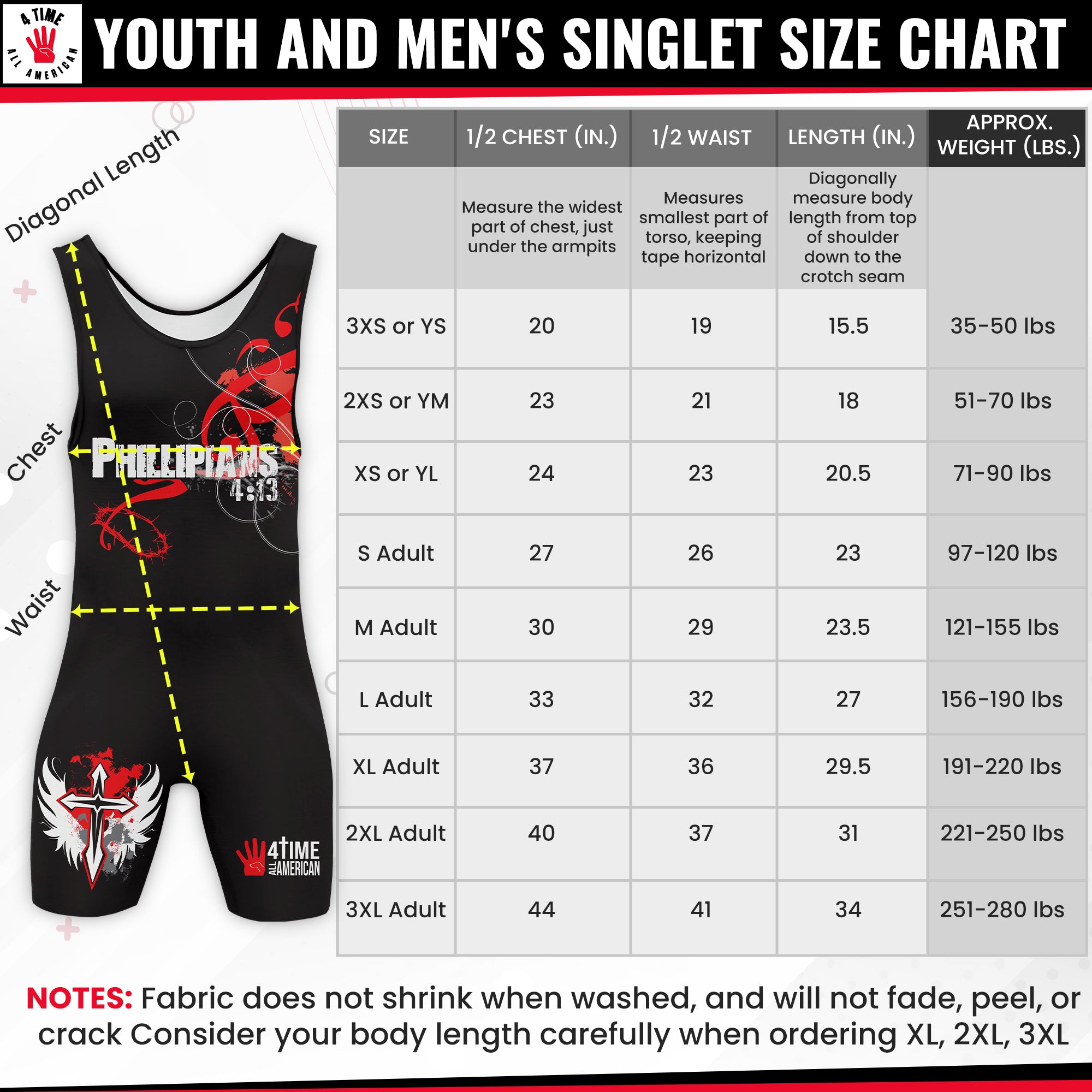 Red Wrestling Singlet