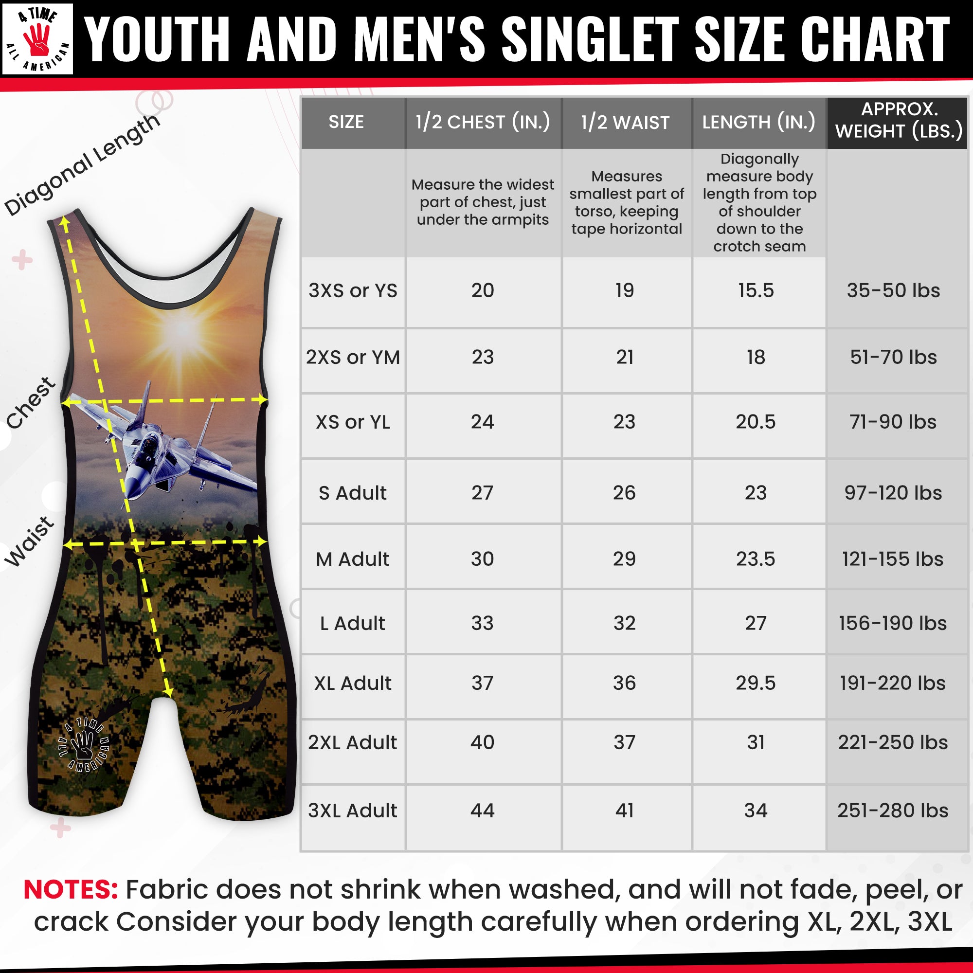 Shot Wrestling Singlet