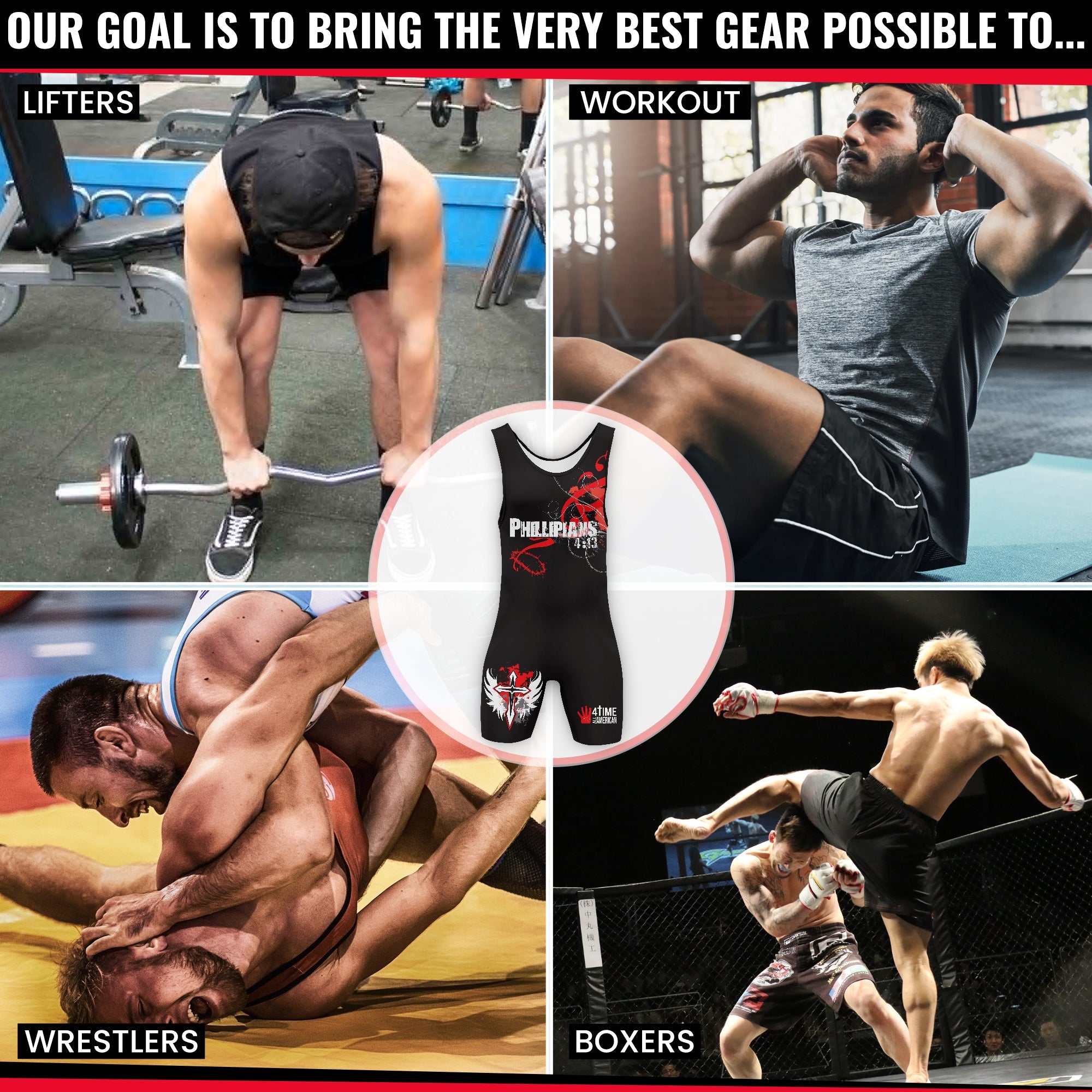 Red Wrestling Singlet