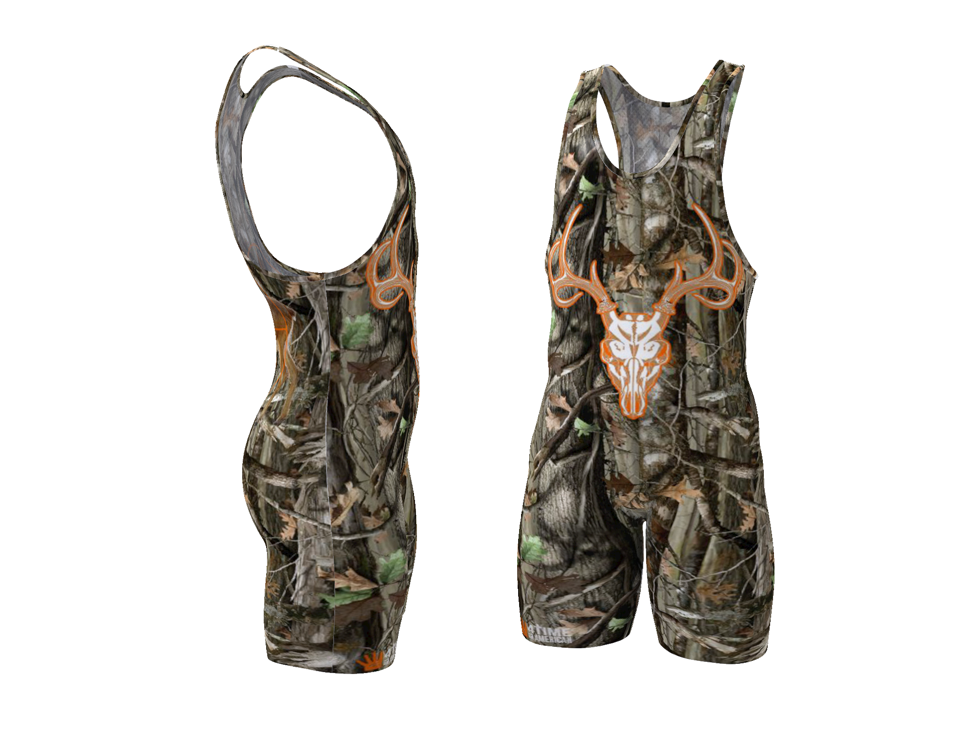 Country Camo Wrestling Singlet .