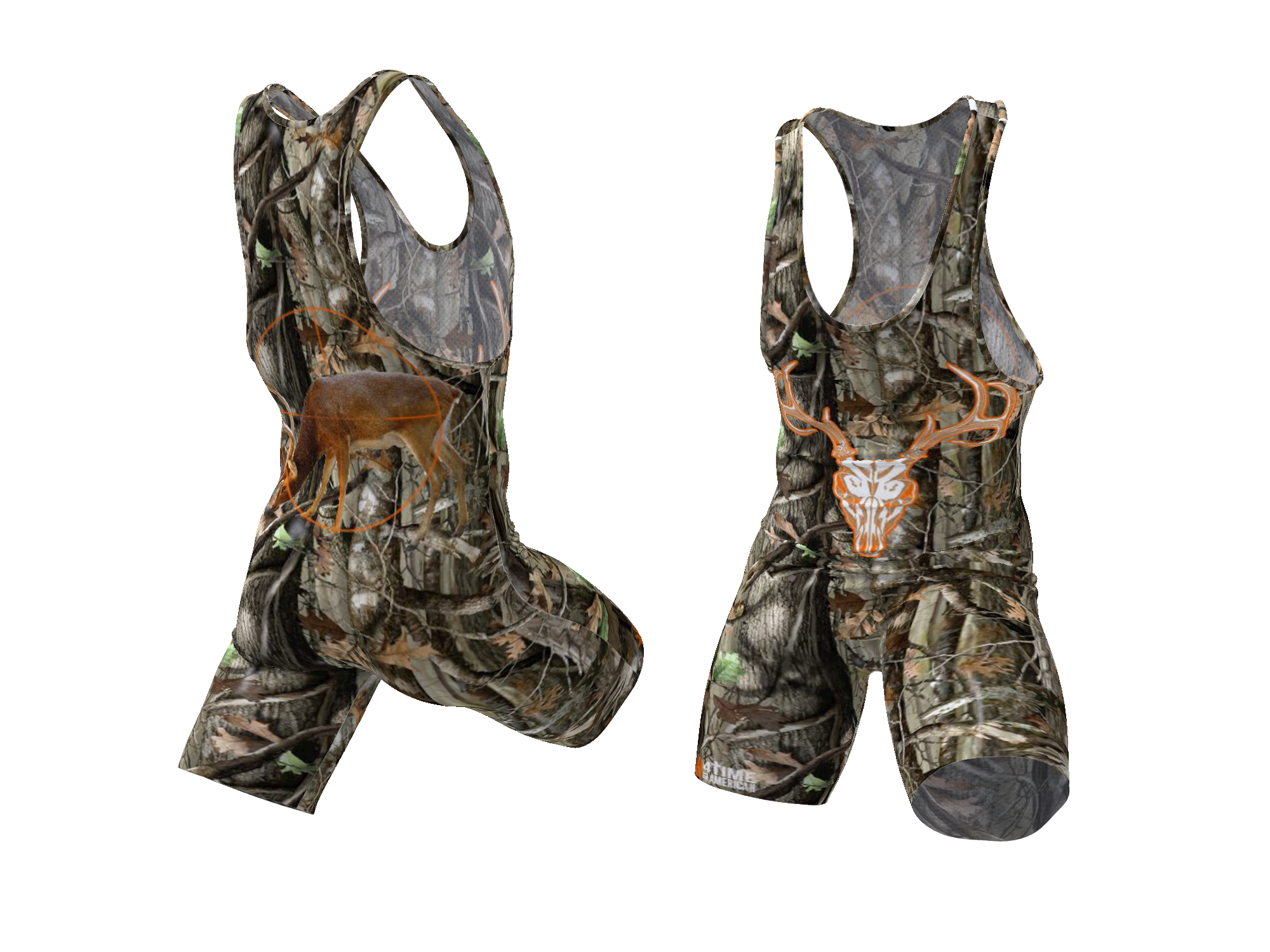 Country Camo Wrestling Singlet