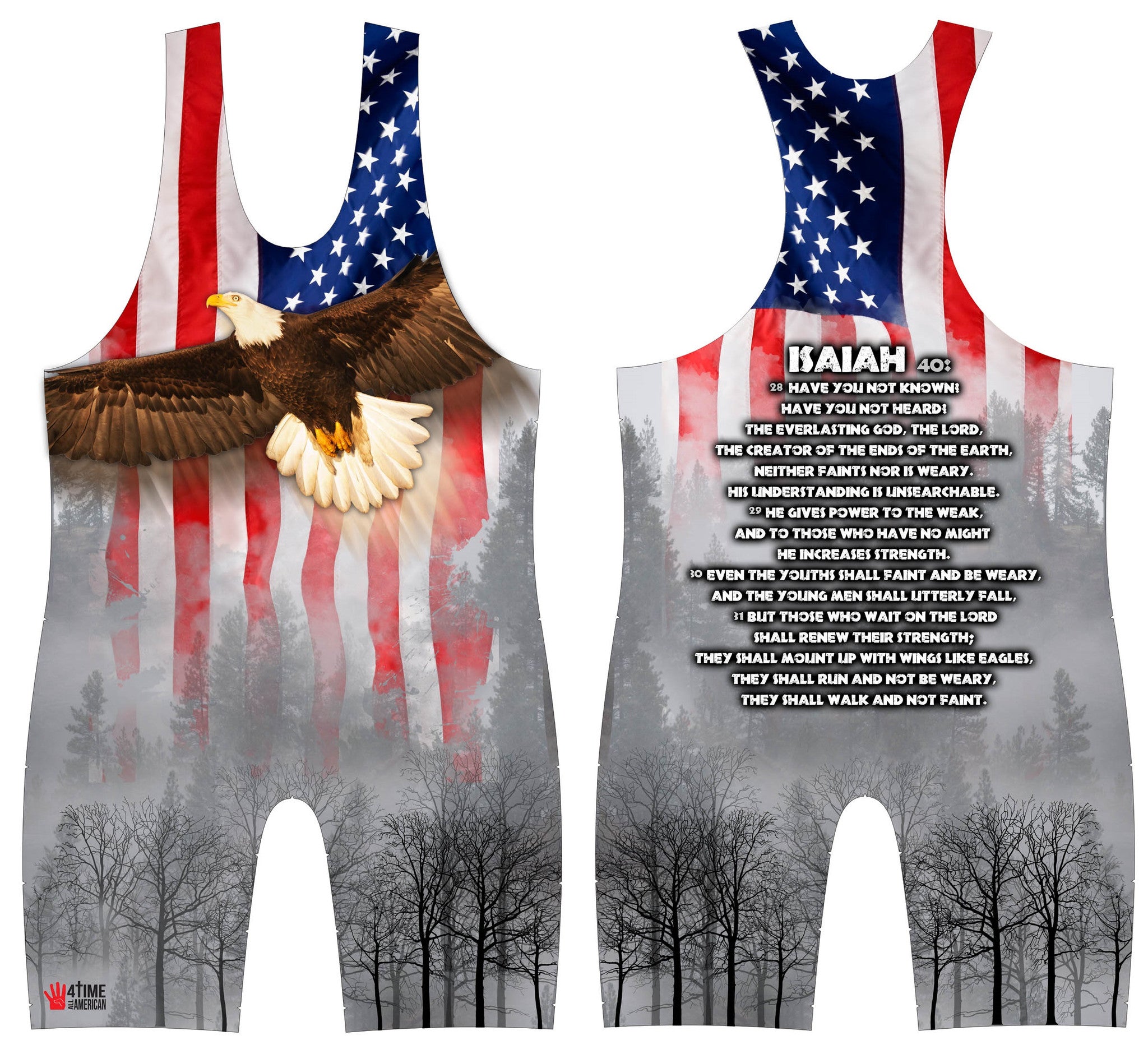 Isaiah 40 Eagle Wrestling Singlet