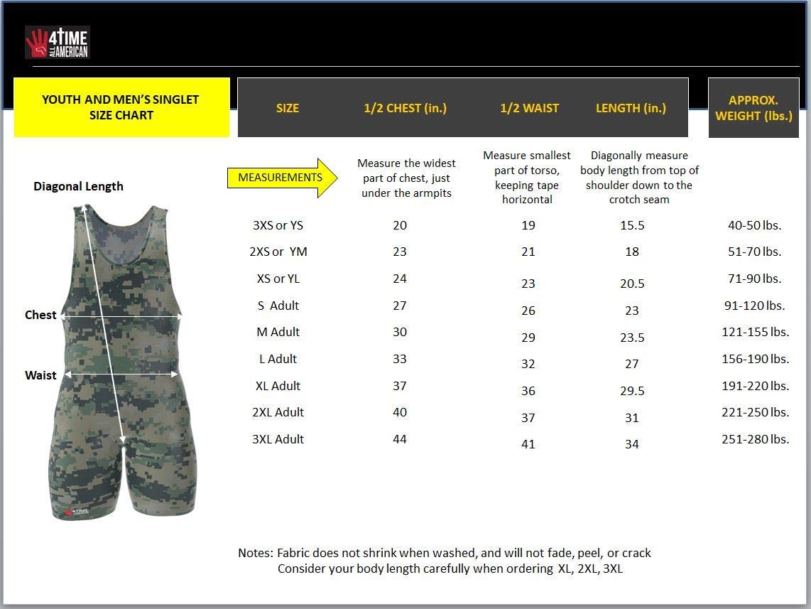 Digital Camo - Green Wrestling Singlet