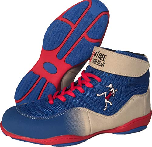 Patriot blue wrestling shoes